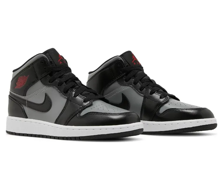 GS Nike Air Jordan 1 Mid (Black/Particle Grey)