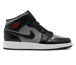 GS Nike Air Jordan 1 Mid (Black/Particle Grey)