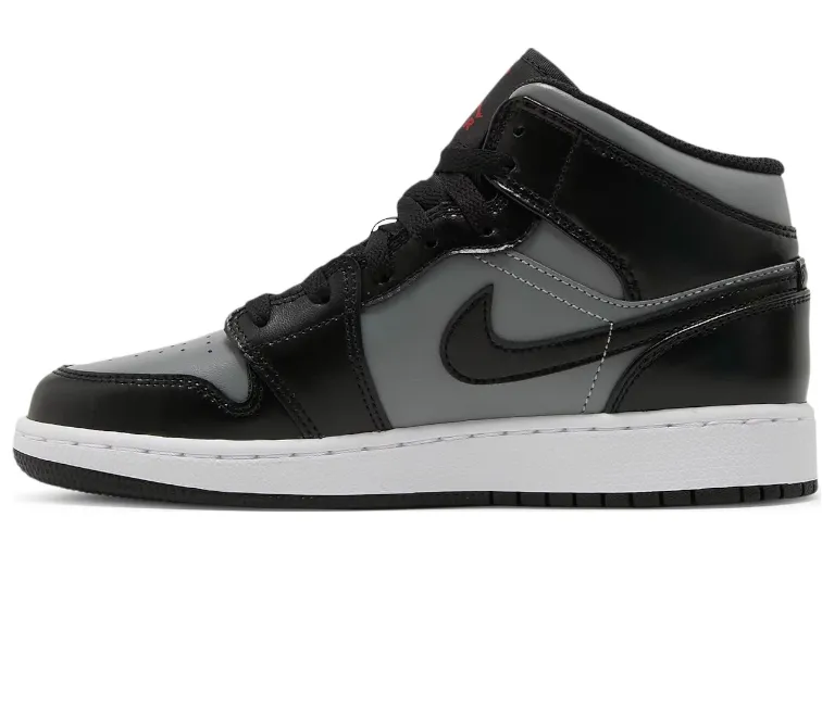 GS Nike Air Jordan 1 Mid (Black/Particle Grey)