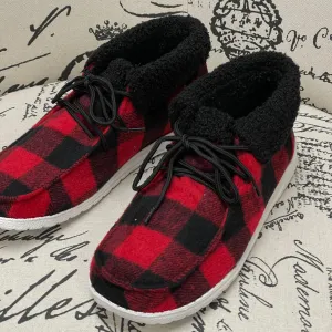 Gypsy Jazz Buffalo Plaid Mighty Sneaker Bootie