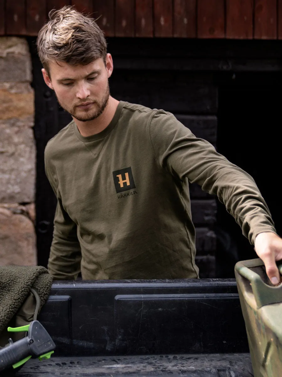 HARKILA Gorm Long Sleeve T-Shirt - Mens - Willow Green