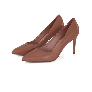 INCI Malin  Apricot  Calfskin leather & Sheepskin lining-Pumps for Women -3.3 inch Heels-Stiletto High Heels Pointy Toe Pumps Holiday Dressin Shoes