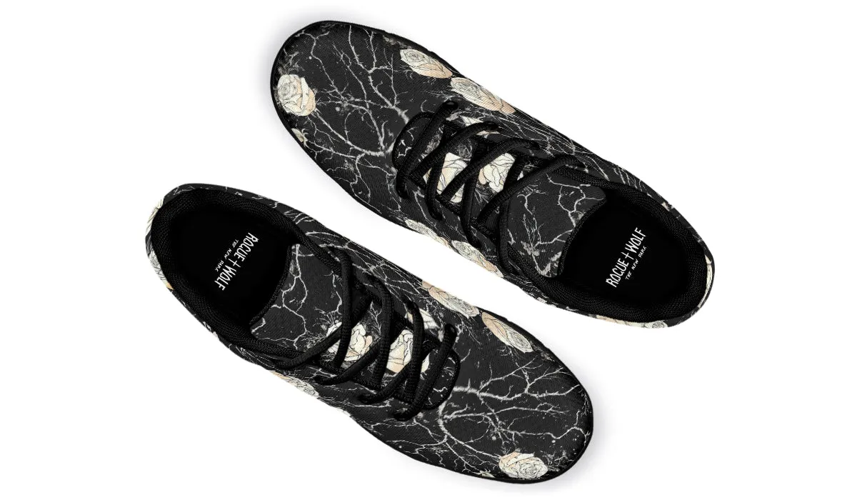 Ivory Kintsugi Rose Athletic Sneakers - Light Breathable and Comfortable Sports Shoes with Anti-Slip Soles