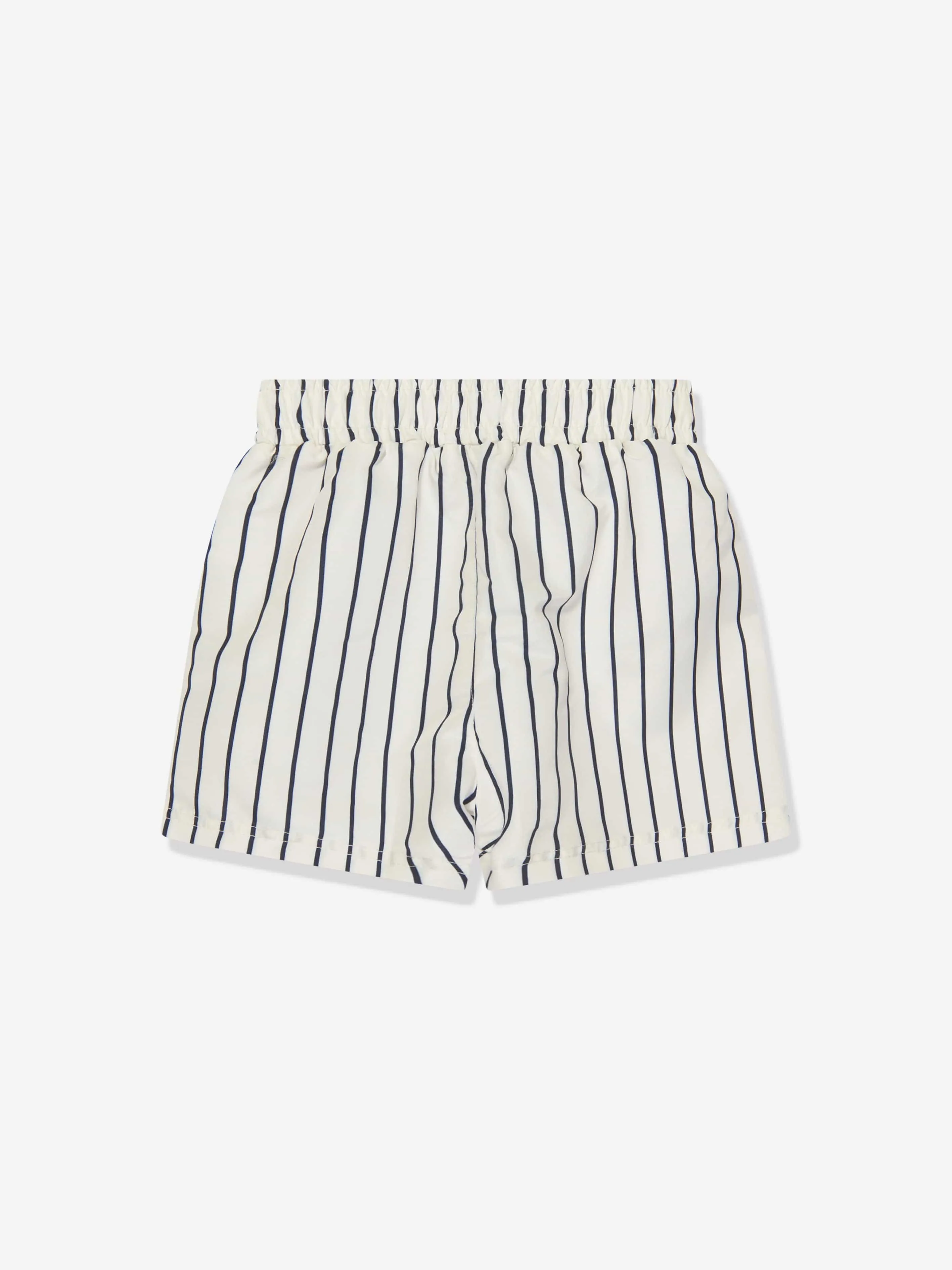 KENZO Boys Striped Flower Print Swim Shorts in Cream