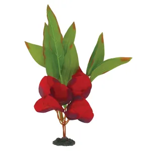 Marina Naturals Red/Green Sword Leaf Silk Plant Medium