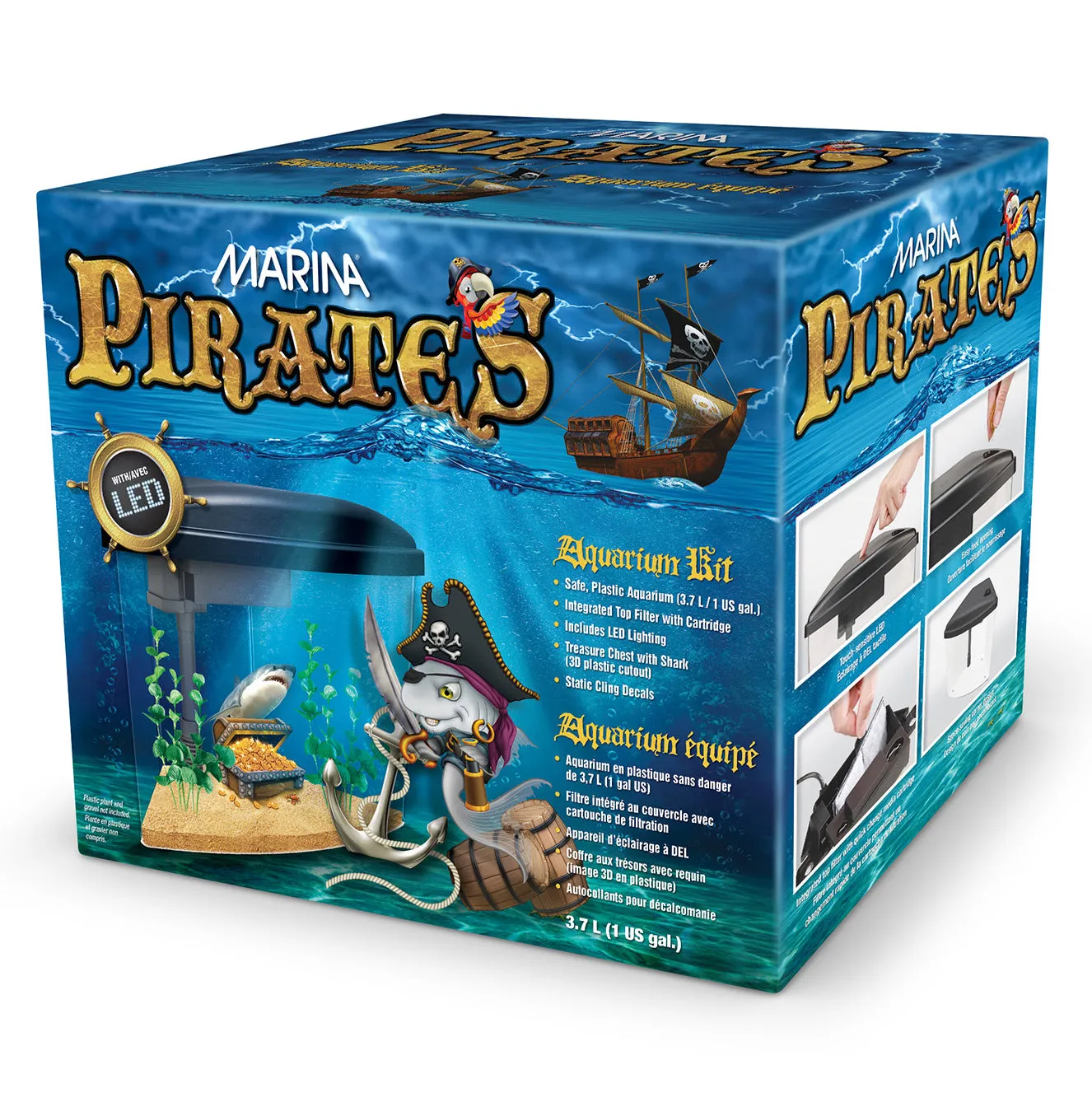 Marina Pirates Aquarium Kit 1 Gallon