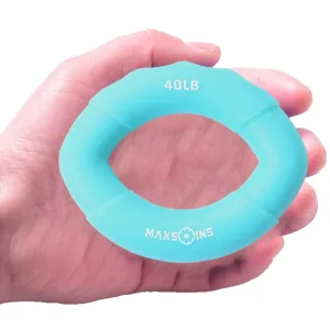 MAXSOINS MXO-009898 Silicone Finger Exercise Grip Device Olive Shape Rehabilitation Finger Pinch Device, Specification: 40 pounds of blue