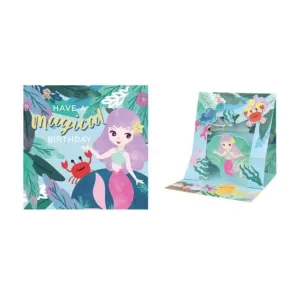 Mermaid Birthday Card - Paper Pop up Card