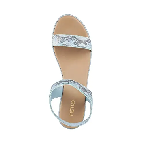 Metro Womens Synthetic Light Blue Sandals