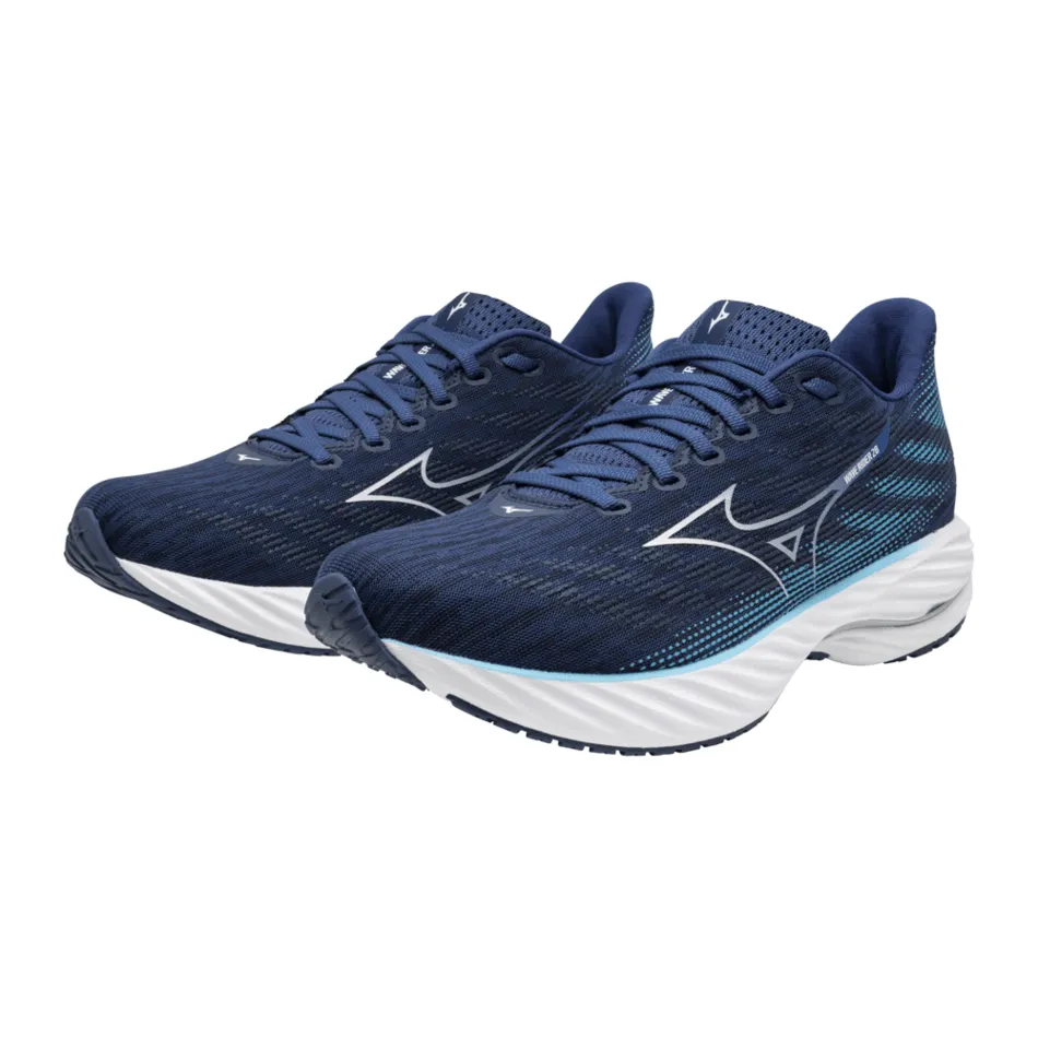 Mizuno Wave Rider 28 Men's Running Shoes Estate Blue/White/River-Blue AW24