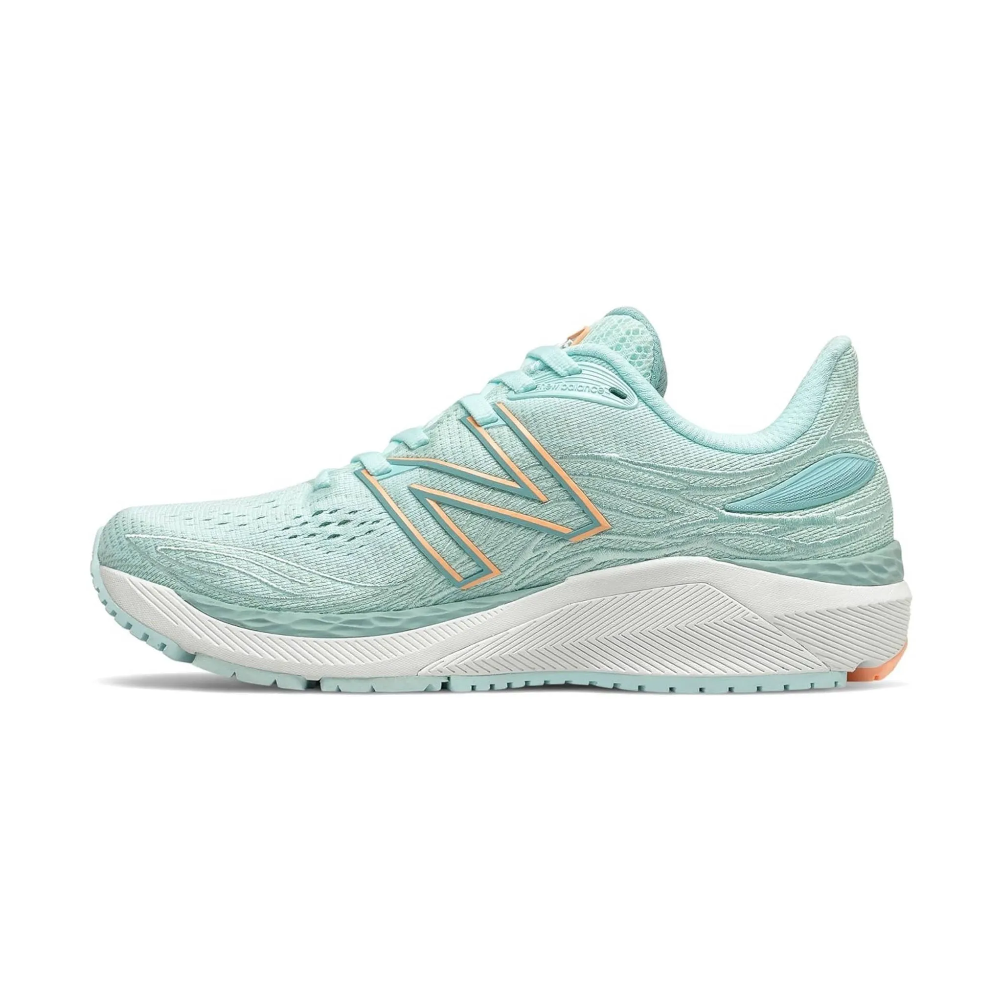 New Balance Women's Fresh Foam X 860v12 Running Shoes - Blue/Light Mango - ONLINE STORE CREDIT/EXCHANGE ONLY