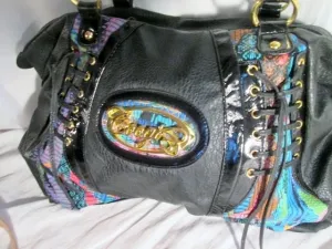 NEW COOGI Duffle Satchel Gym Bag Hip Hop Urban Lace Up Thrasher BLACK Vegan