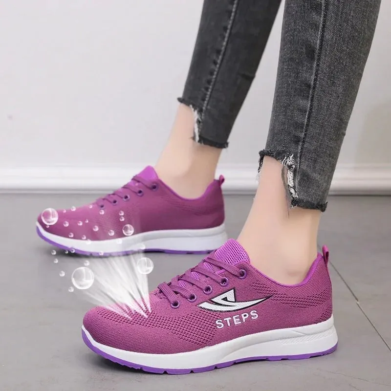 New Sneakers Women's Sports | 2022 Spring Fashion Lace-Up Casual Running Shoes | Vibrant Mixed Colors