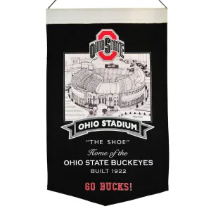 Ohio State Buckeyes Winning Streak Ohio Stadium Football Wool Banner (15"x20")