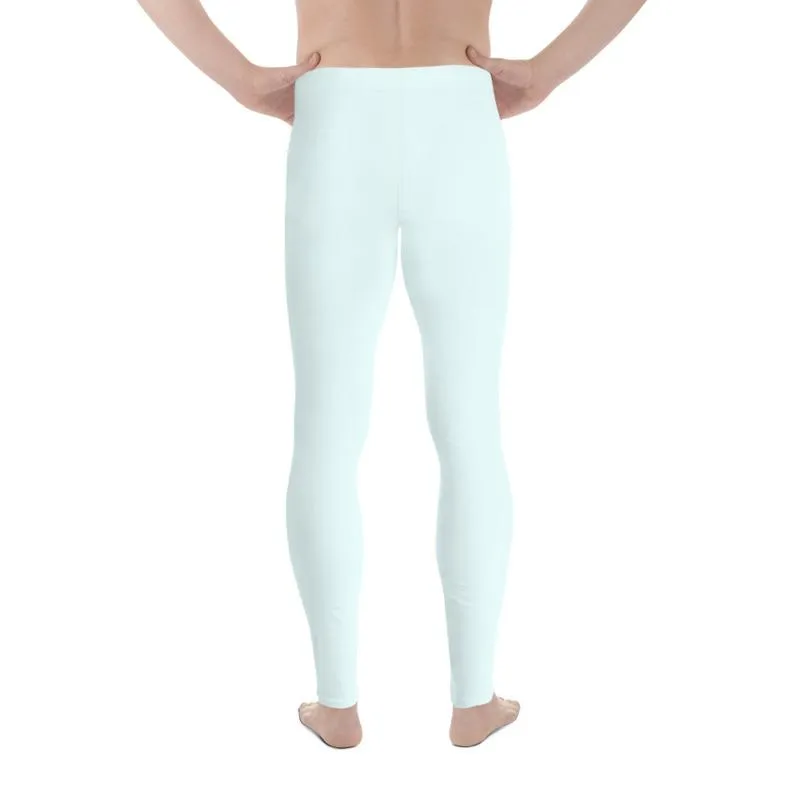 Pastel Blue Solid Color Meggings, Light Pastel Baby Blue Solid Color Men's Leggings Tights- Made in USA/EU