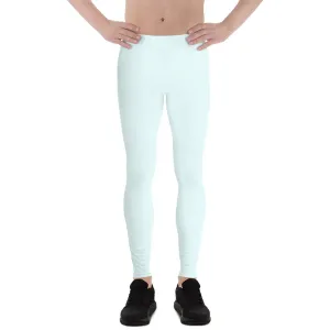 Pastel Blue Solid Color Meggings, Light Pastel Baby Blue Solid Color Men's Leggings Tights- Made in USA/EU