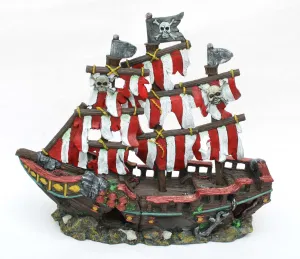 Penn Plax Striped Sail Shipwreck (Medium)