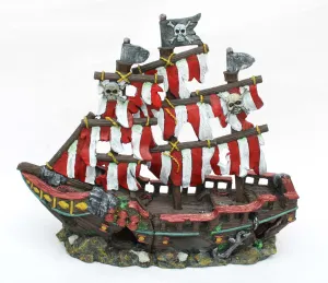 Penn Plax Striped Sail Shipwreck (Small)