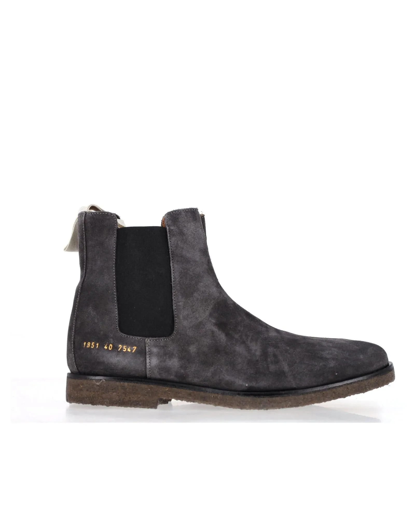 Premium Grey Suede Chelsea Boots with Elasticated Gussets and Gold Debossed Heel Numbers