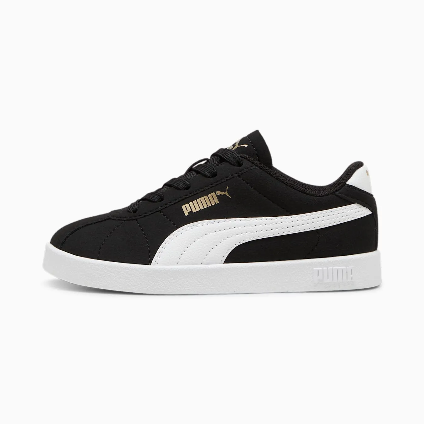 PUMA KID'S CLUB II BLACK/WHITE SNEAKER SHOES