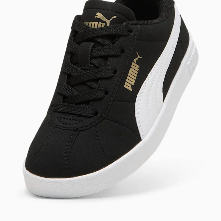 PUMA KID'S CLUB II BLACK/WHITE SNEAKER SHOES