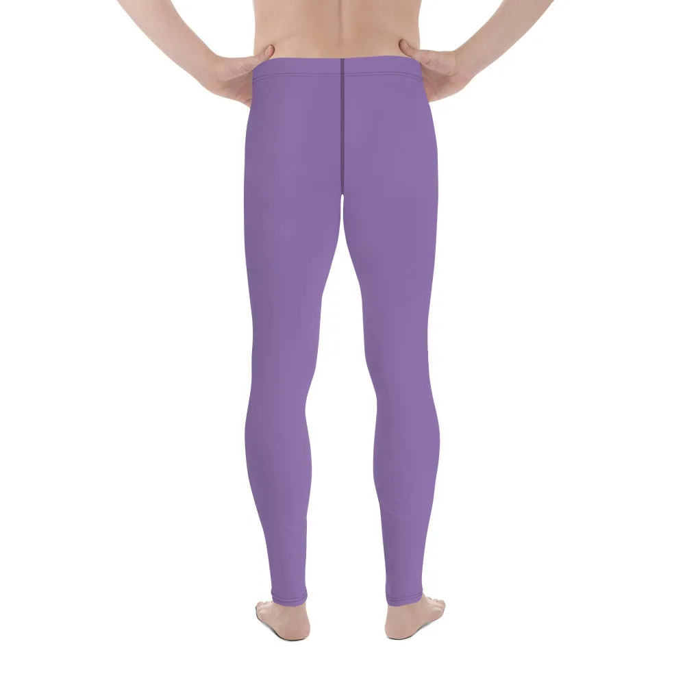 Purple Solid Color Best Meggings, Premium Designer Men's Leggings Men Tights Pants -Made in USA/EU