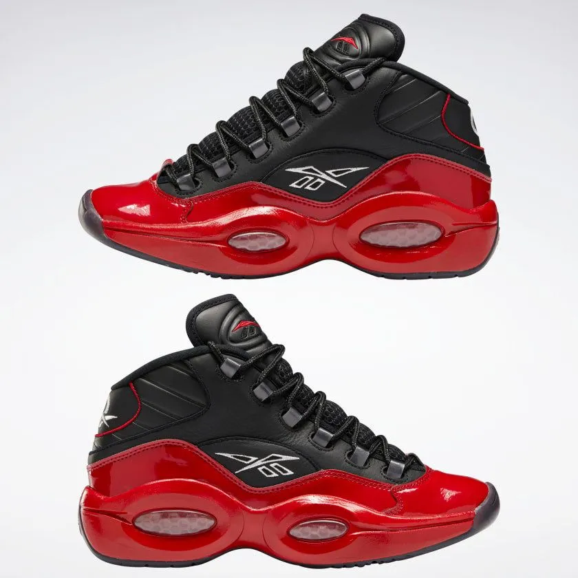 Reebok Men's Question Mid Basketball Shoes - Black / Vector Red