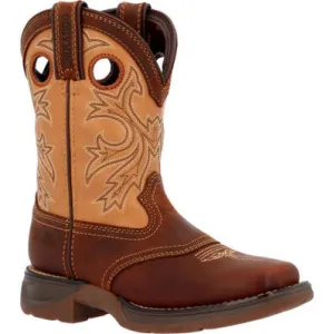 Rocky Lil’ Rebel Durango Kid's Brown Tan Boot