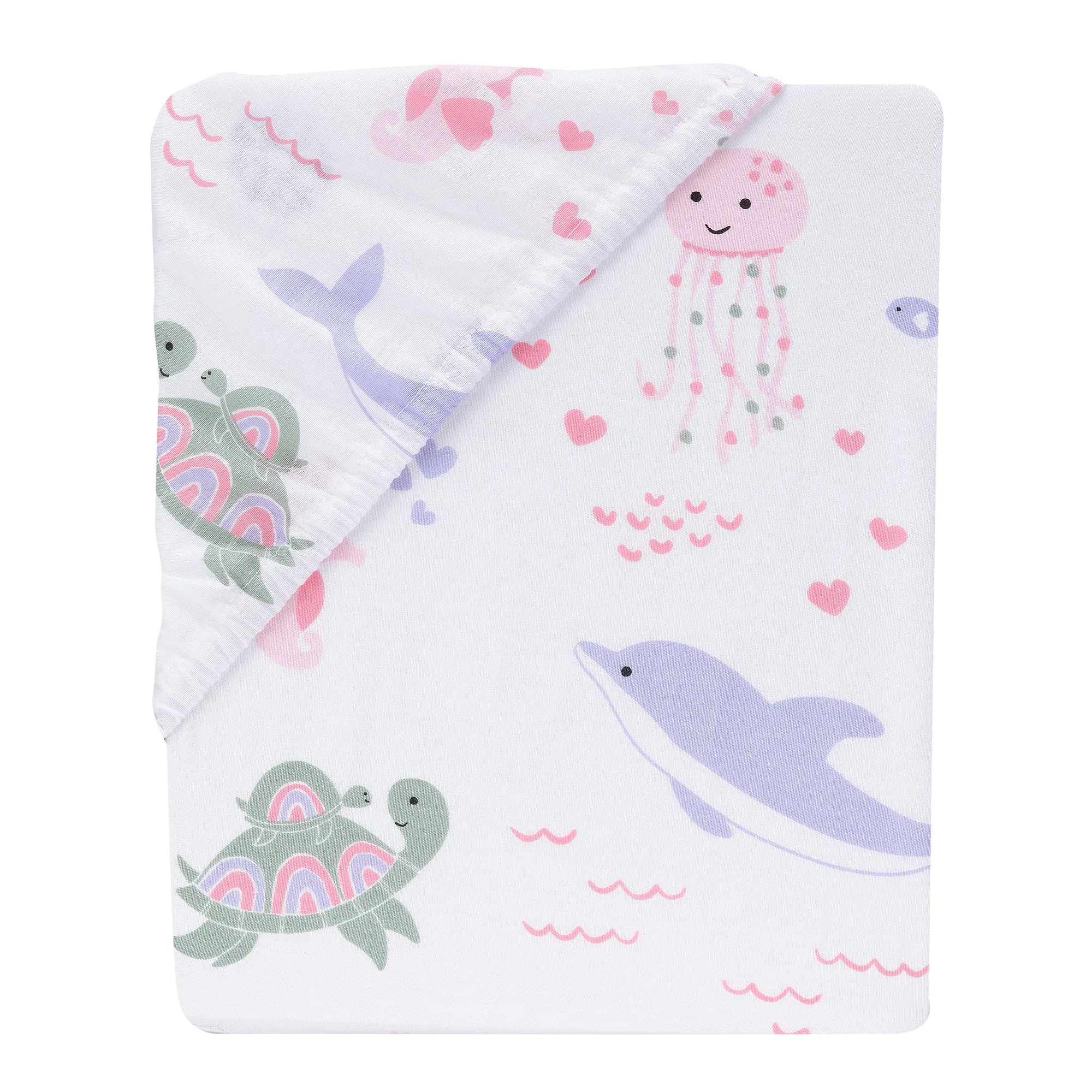 Sea Dreams Cotton Fitted Crib Sheet