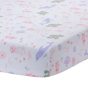 Sea Dreams Cotton Fitted Crib Sheet