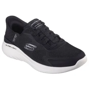 Skechers 232459 Bounder 2.0 - Emerged Mens Black White Textile Vegan Lace Up Trainers