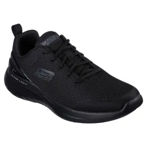 Skechers 232670 Bounder 2.0 - Nasher Mens All Black Textile Vegan Lace Up Trainers