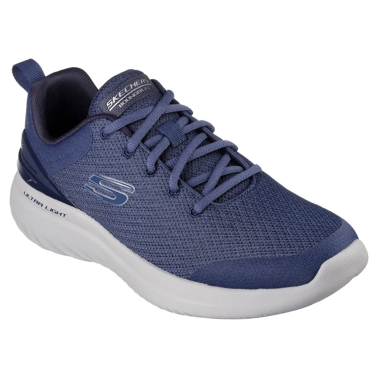 Skechers 232670 Bounder 2.0 - Nasher Mens Navy Textile Vegan Lace Up Trainers