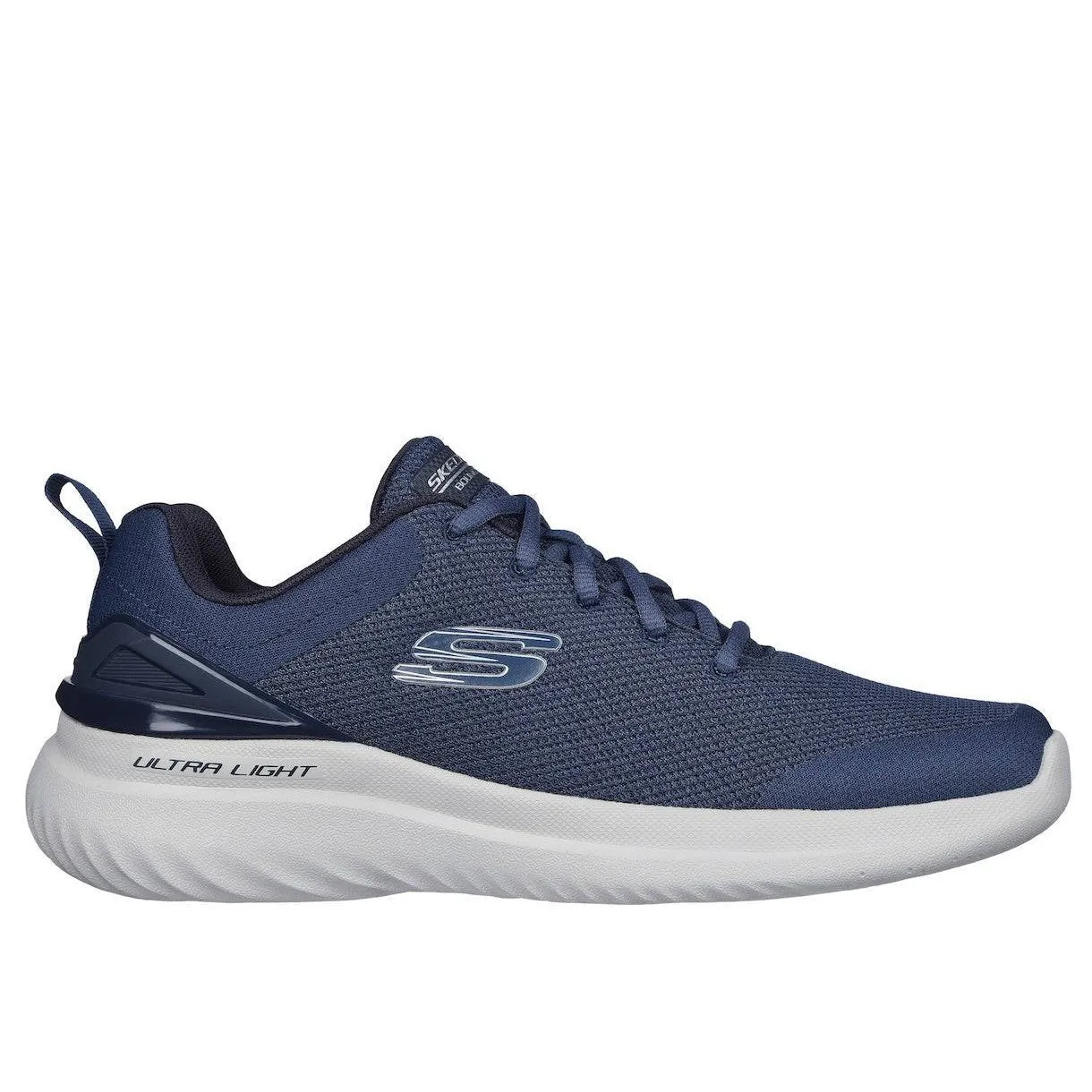 Skechers 232670 Bounder 2.0 - Nasher Mens Navy Textile Vegan Lace Up Trainers