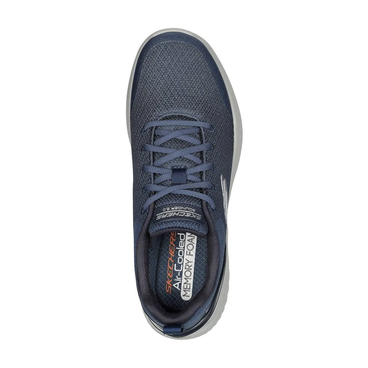 Skechers 232670 Bounder 2.0 - Nasher Mens Navy Textile Vegan Lace Up Trainers