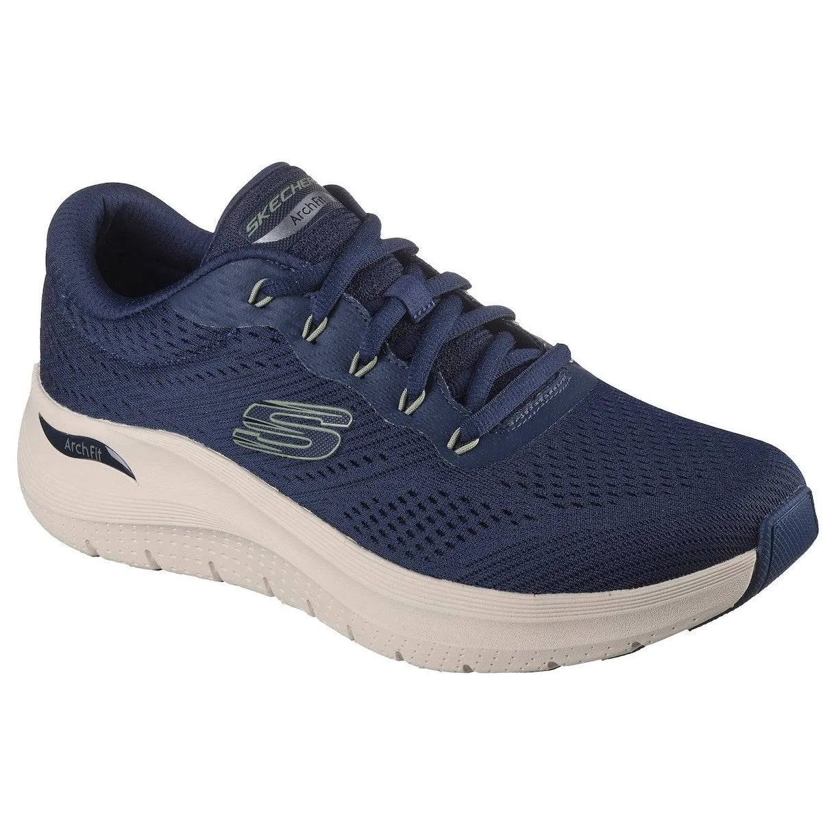 Skechers 232700 Arch Fit 2.0 Mens Navy Textile Vegan Lace Up Trainers