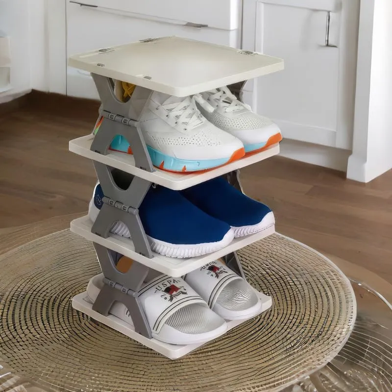 Smart Foldable Shoes Shelf 4 Tier Shoe Rack