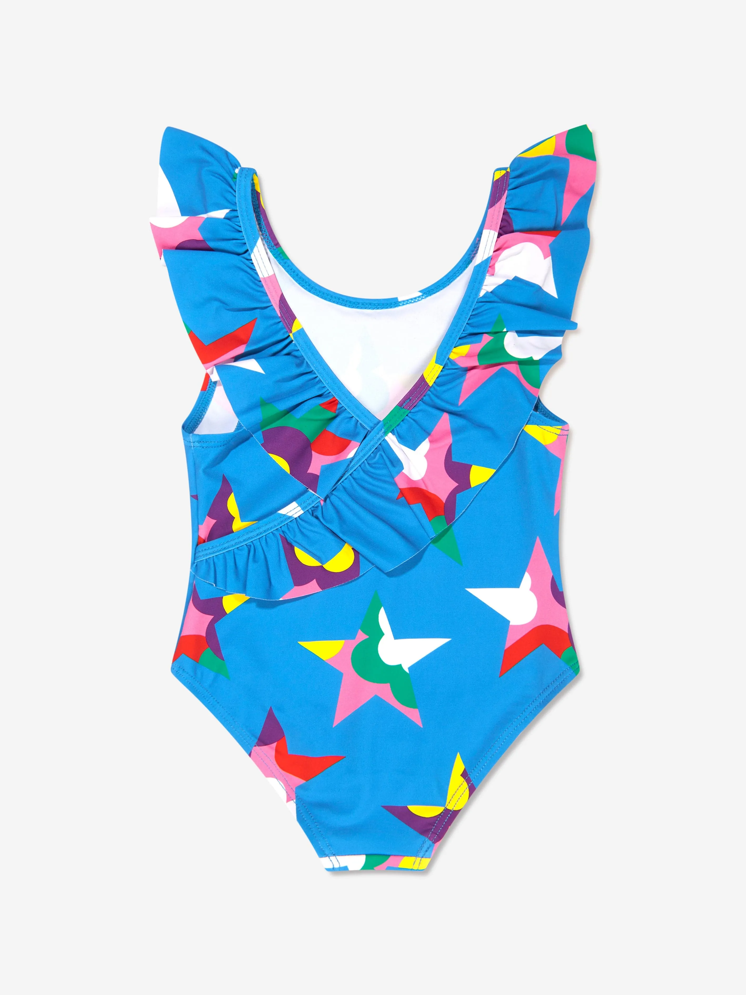 Stella McCartney Girls Star Print Swimming Costume in Blue