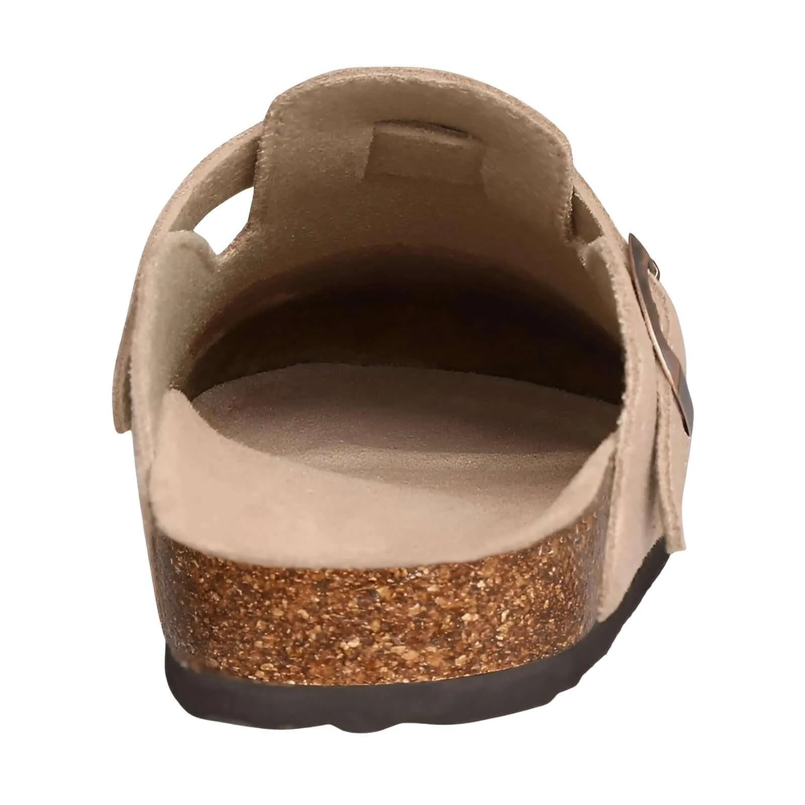 Trendy Cork Clog Suede Sandals With Arch Support