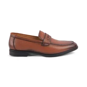 Tresmode Yesi Tan Men's Leather Penny Loafers