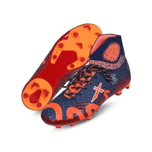 Vector X Venom Unleashed Football Studs/Shoe, Navy/Orange