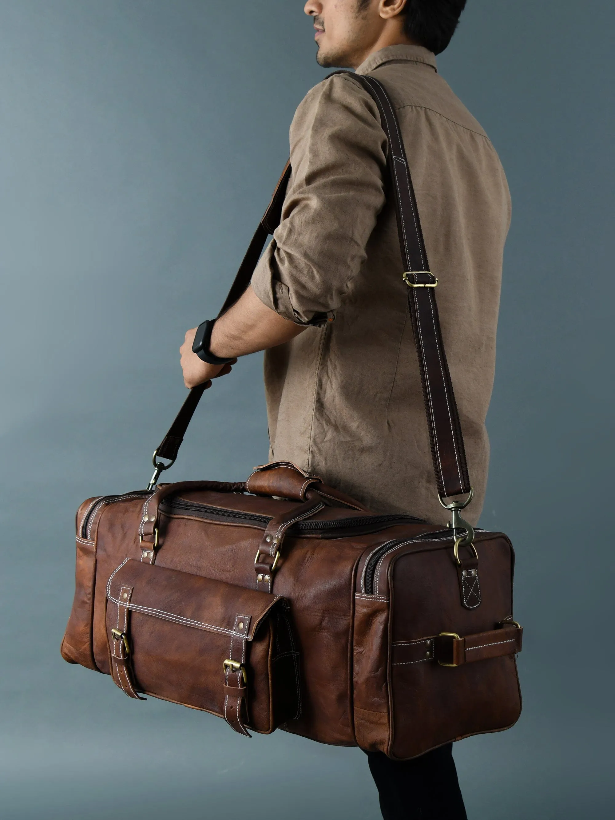 Walker Leather Weekender Bag