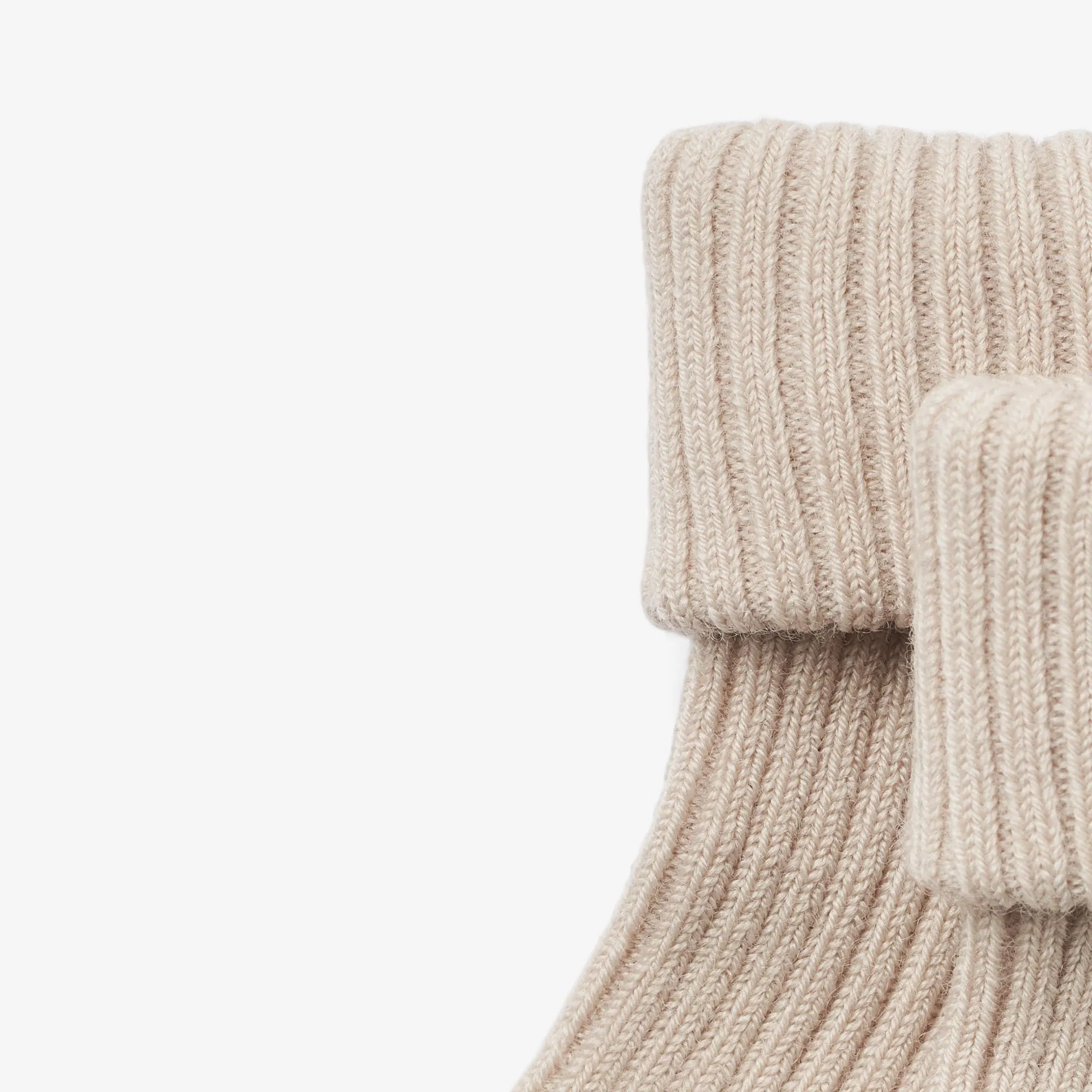 Wool Rib Socks Ziggy - offwhite